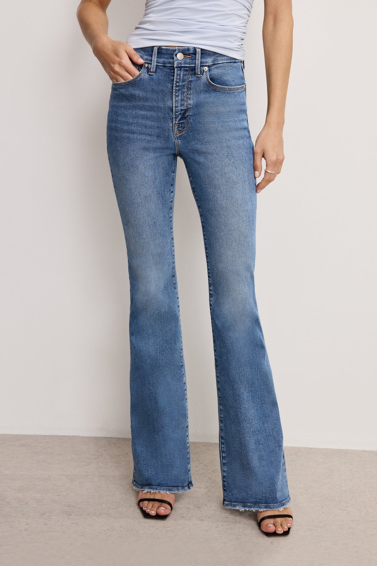 Always Fits Good Legs Flare Jeans in Indigo316