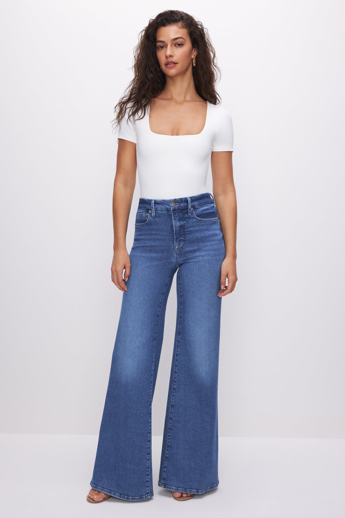 Sculpting Square Neck Bodysuit in White001