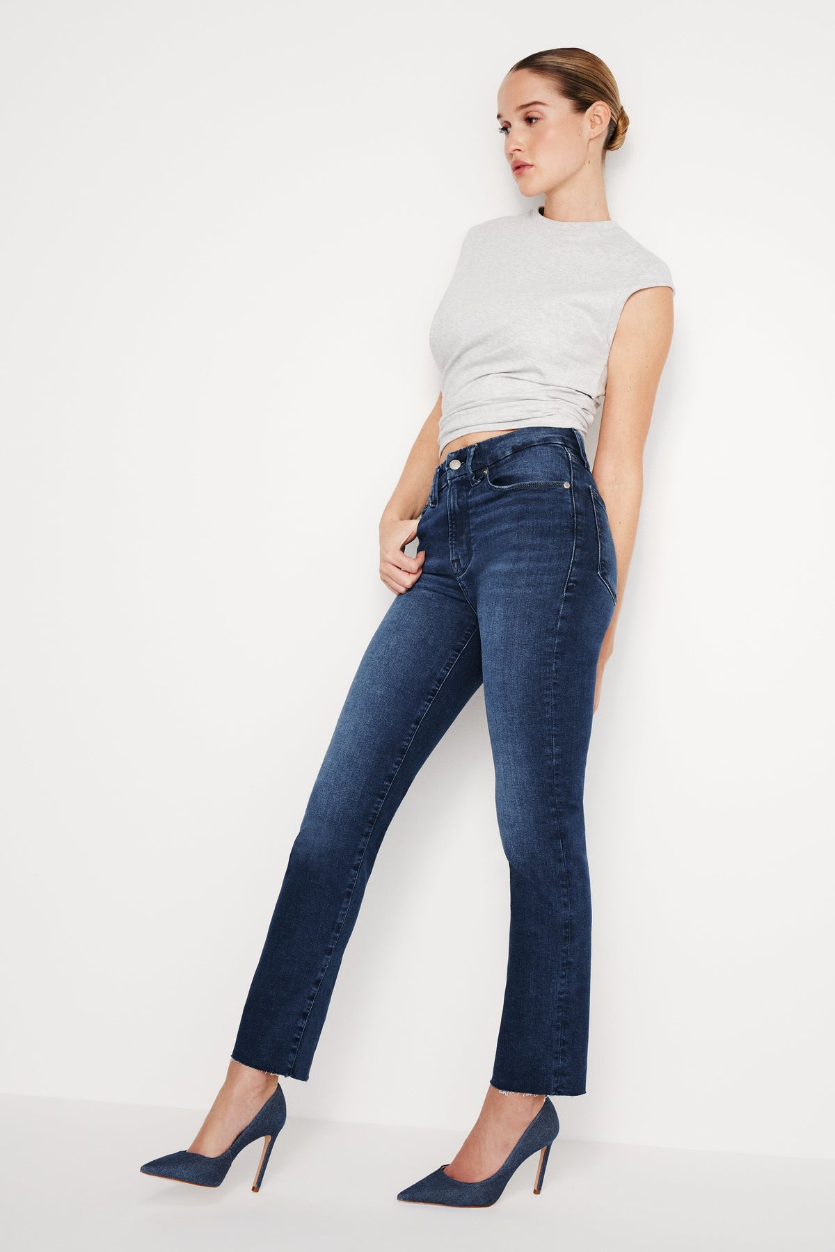 Always Fits Good Classic Slim Straight Jeans in Indigo446
