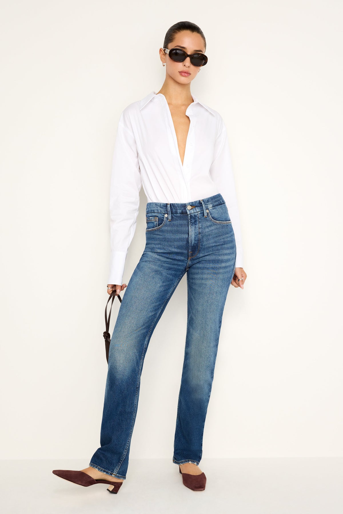 Good Icon Straight Jeans in Indigo605