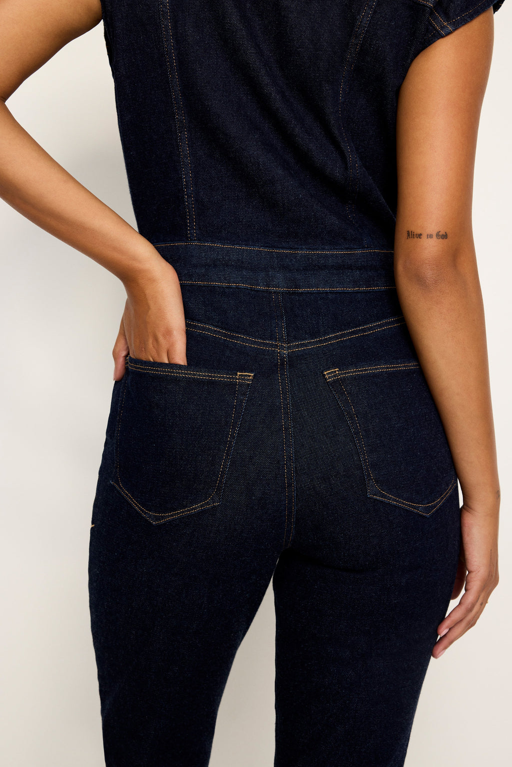 Rinsed Denim Fit for Success Jumpsuit in Indigo716