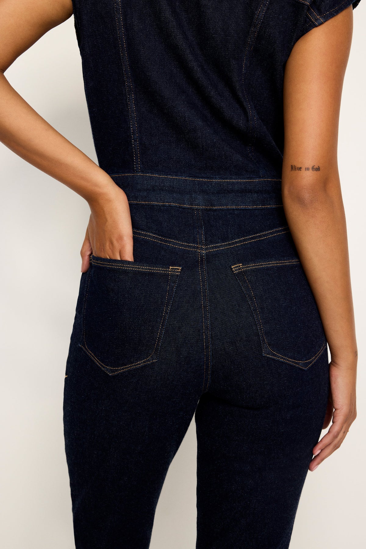 Rinsed Denim Fit for Success Jumpsuit in Indigo716