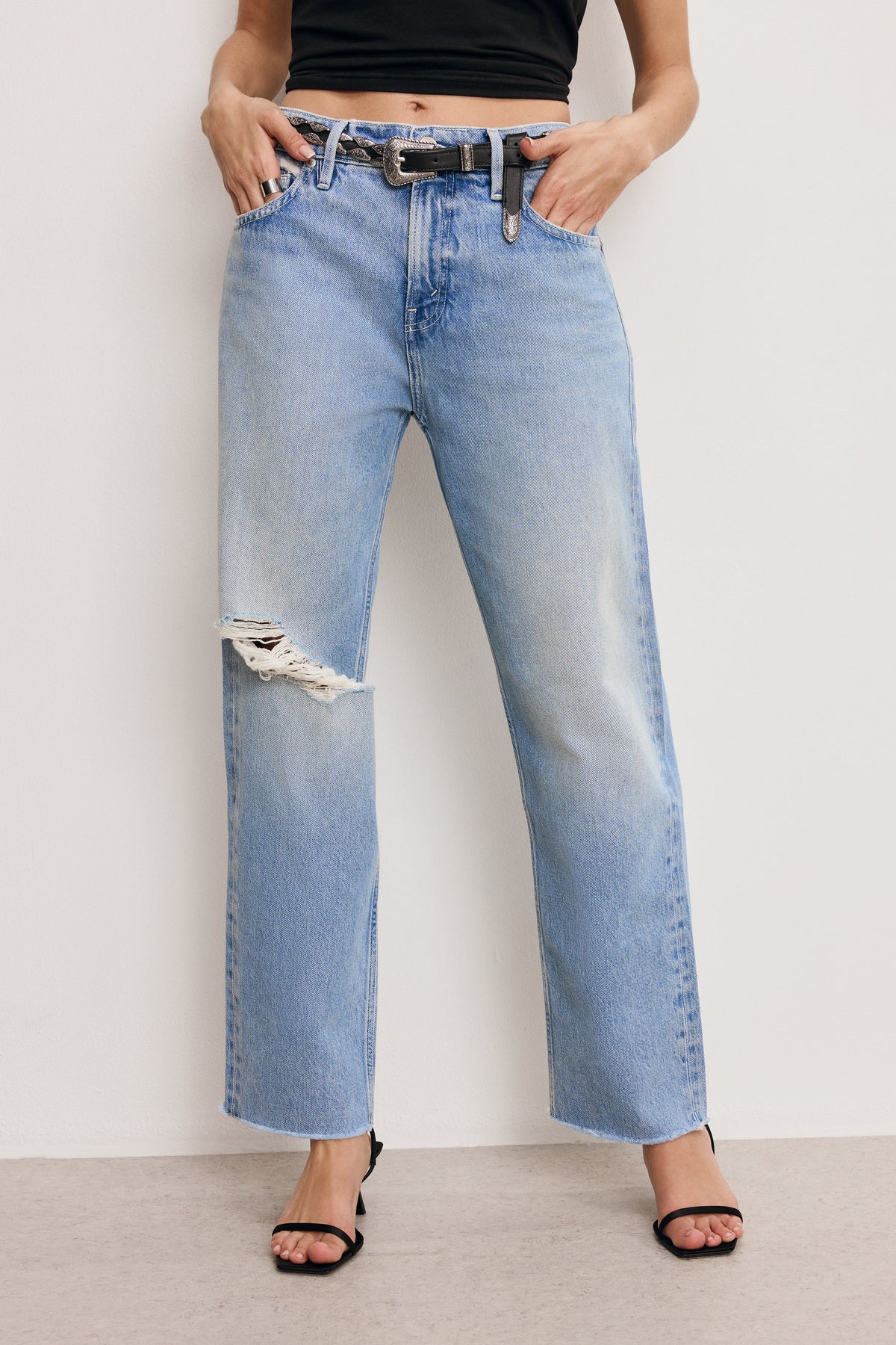 Good Relaxed Straight Jeans in Indigo887
