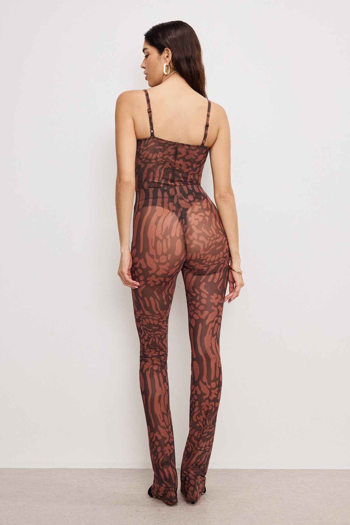 The Mesh Micro Boot Leggings in Java Warped Leopard001