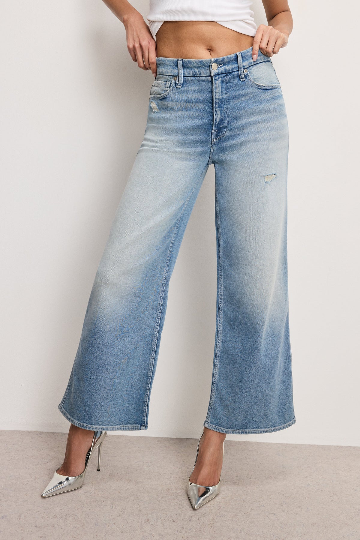 The Good Skate Wide Cropped Jeans in Indigo958