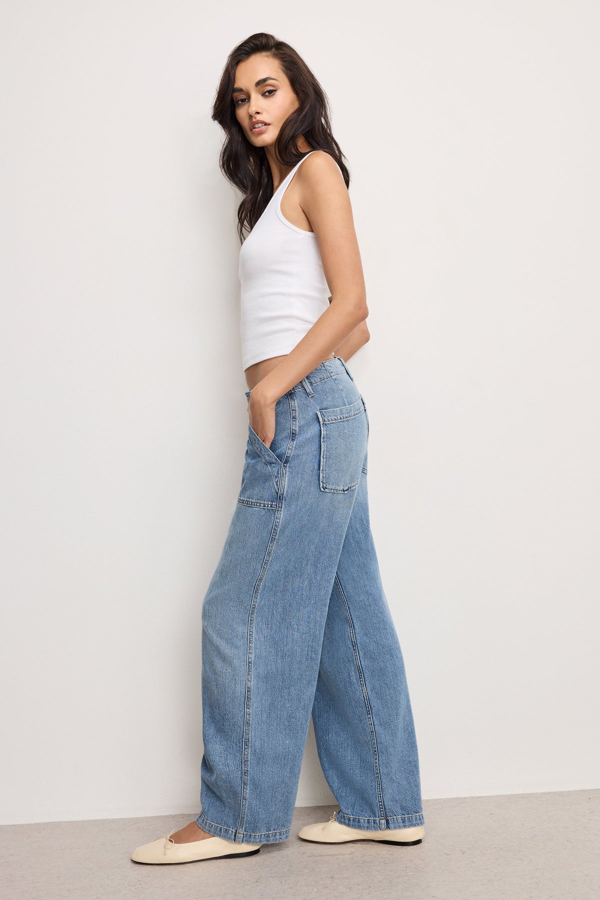 The Lite Linen Denim Pants in Indigo786