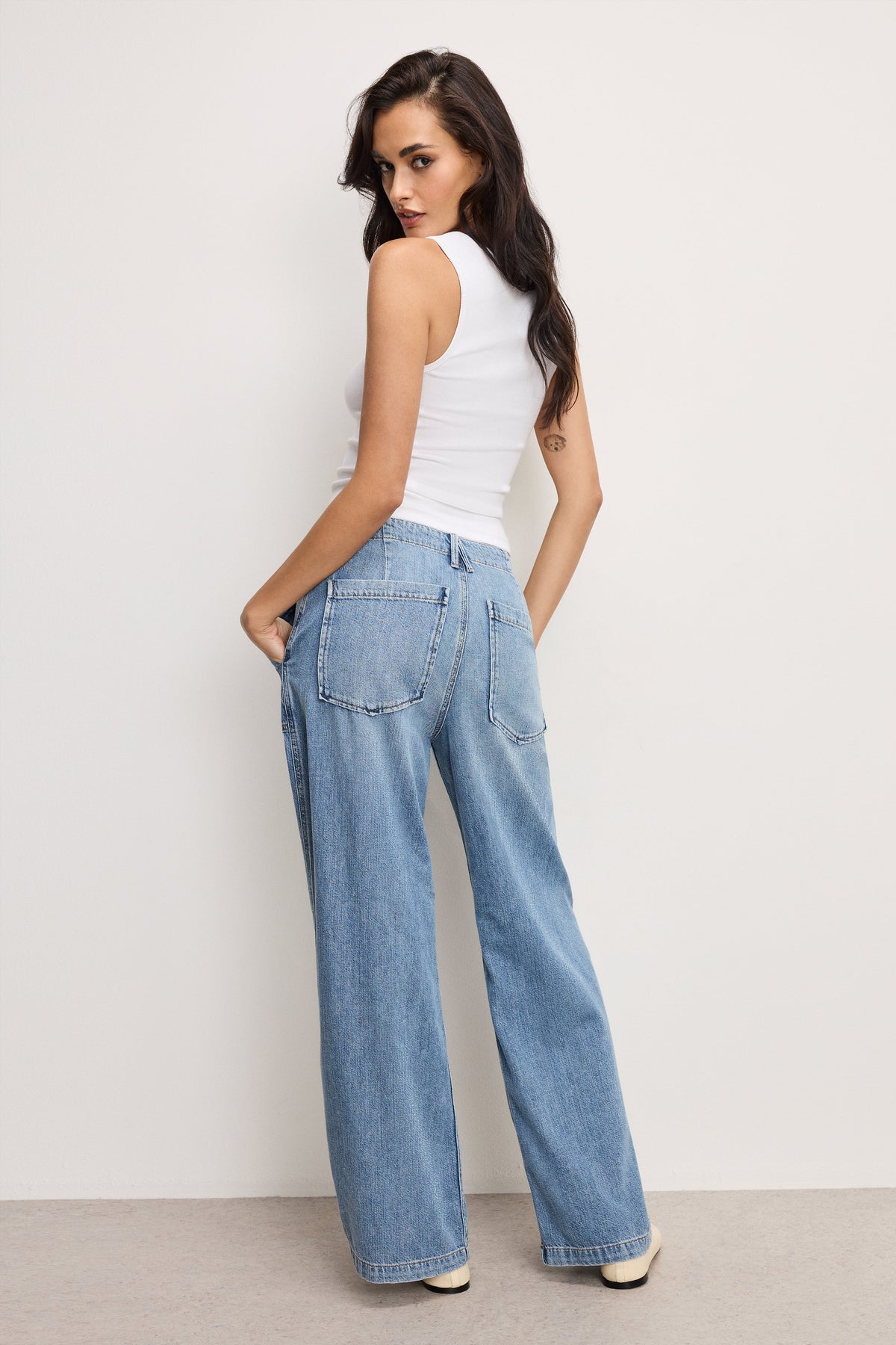The Lite Linen Denim Pants in Indigo786
