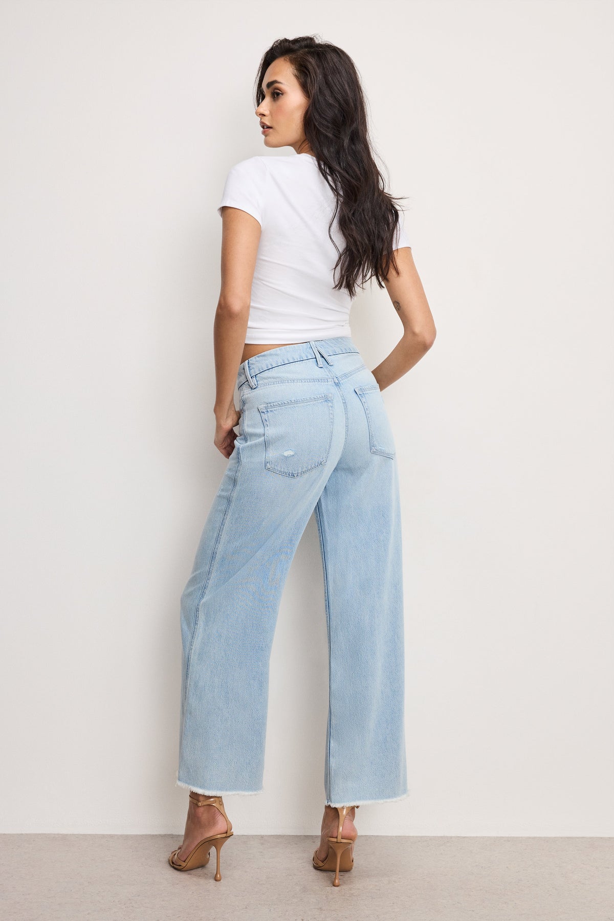 The Weightless Good Skate Wide Cropped Jeans in Indigo959