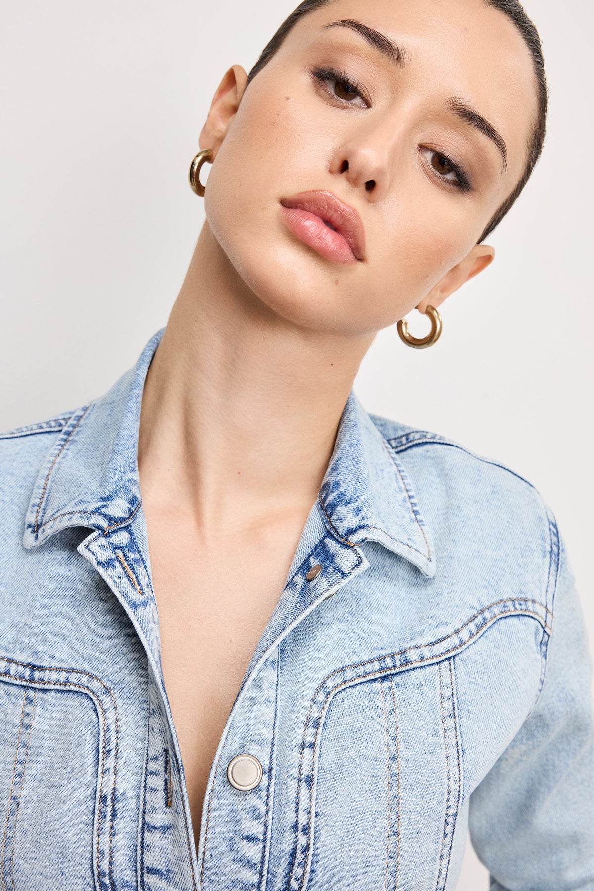 Dolly Denim Corset Dress in Indigo1022