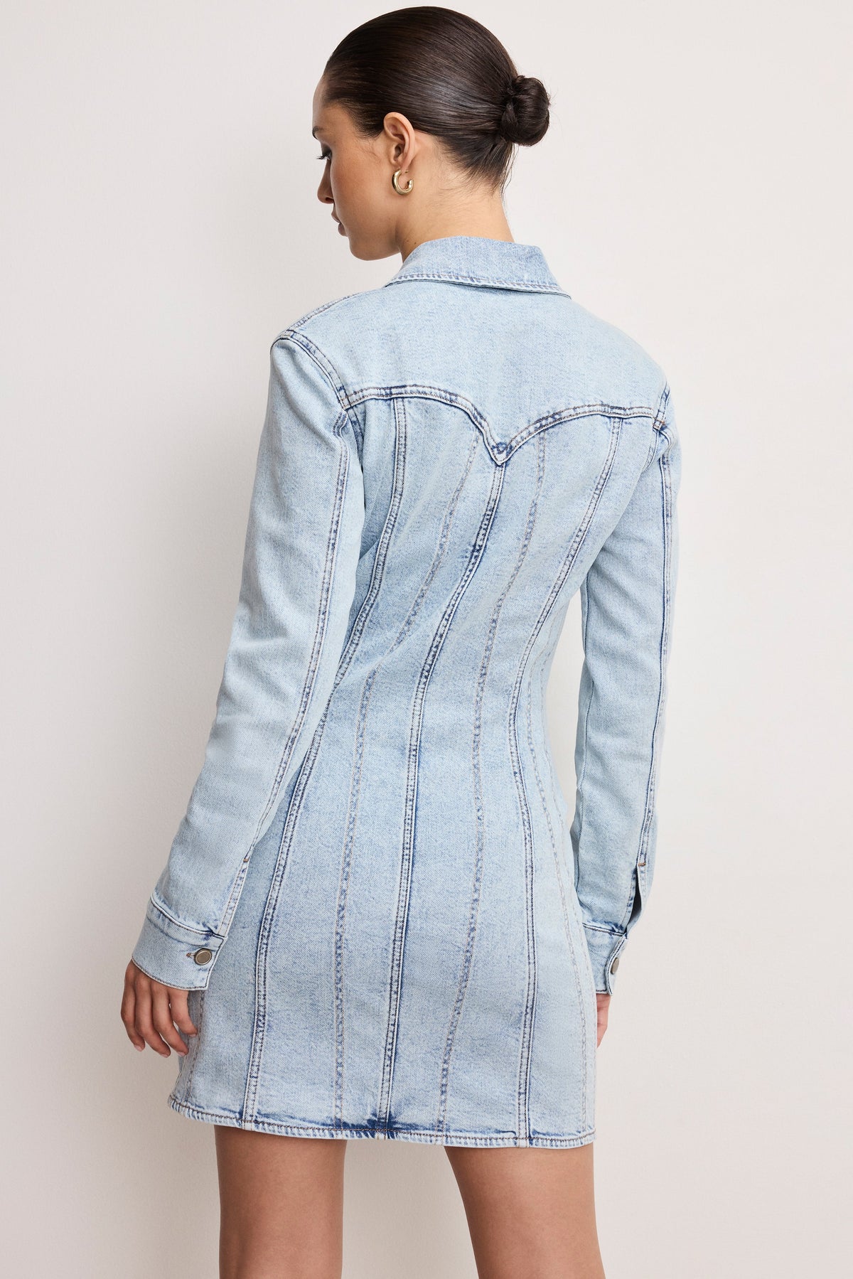 Dolly Denim Corset Dress in Indigo1022