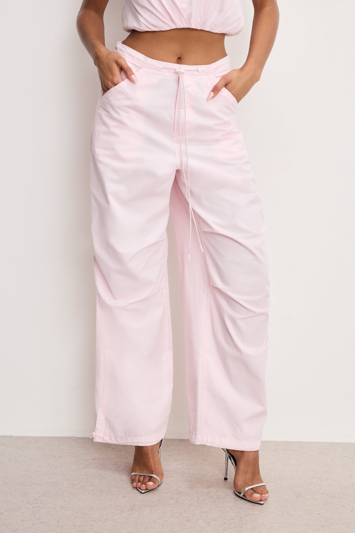 The Twill Parachute Pants in Bubblegum005