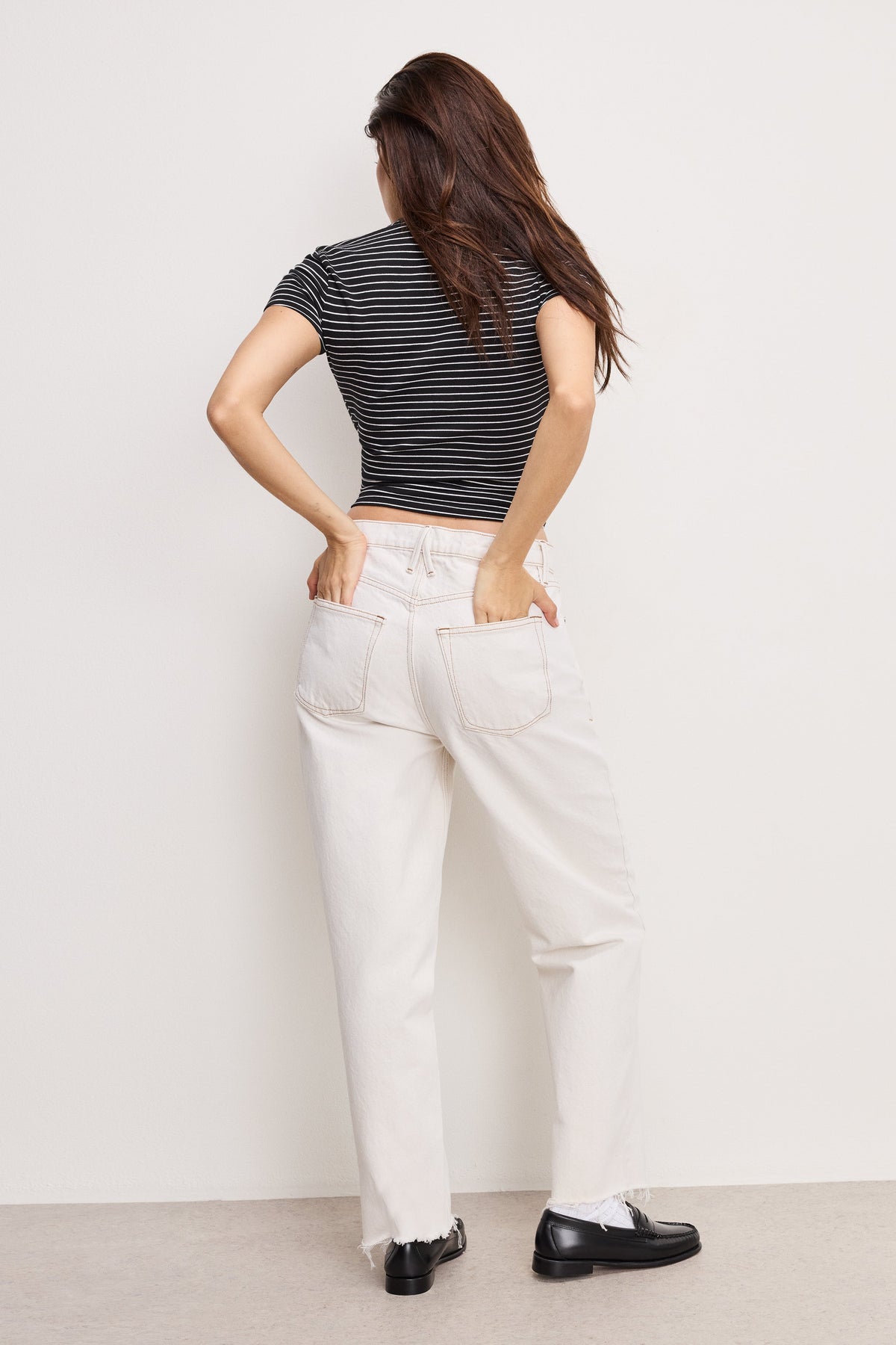 The Good Relaxed Straight Jeans in Pearl001