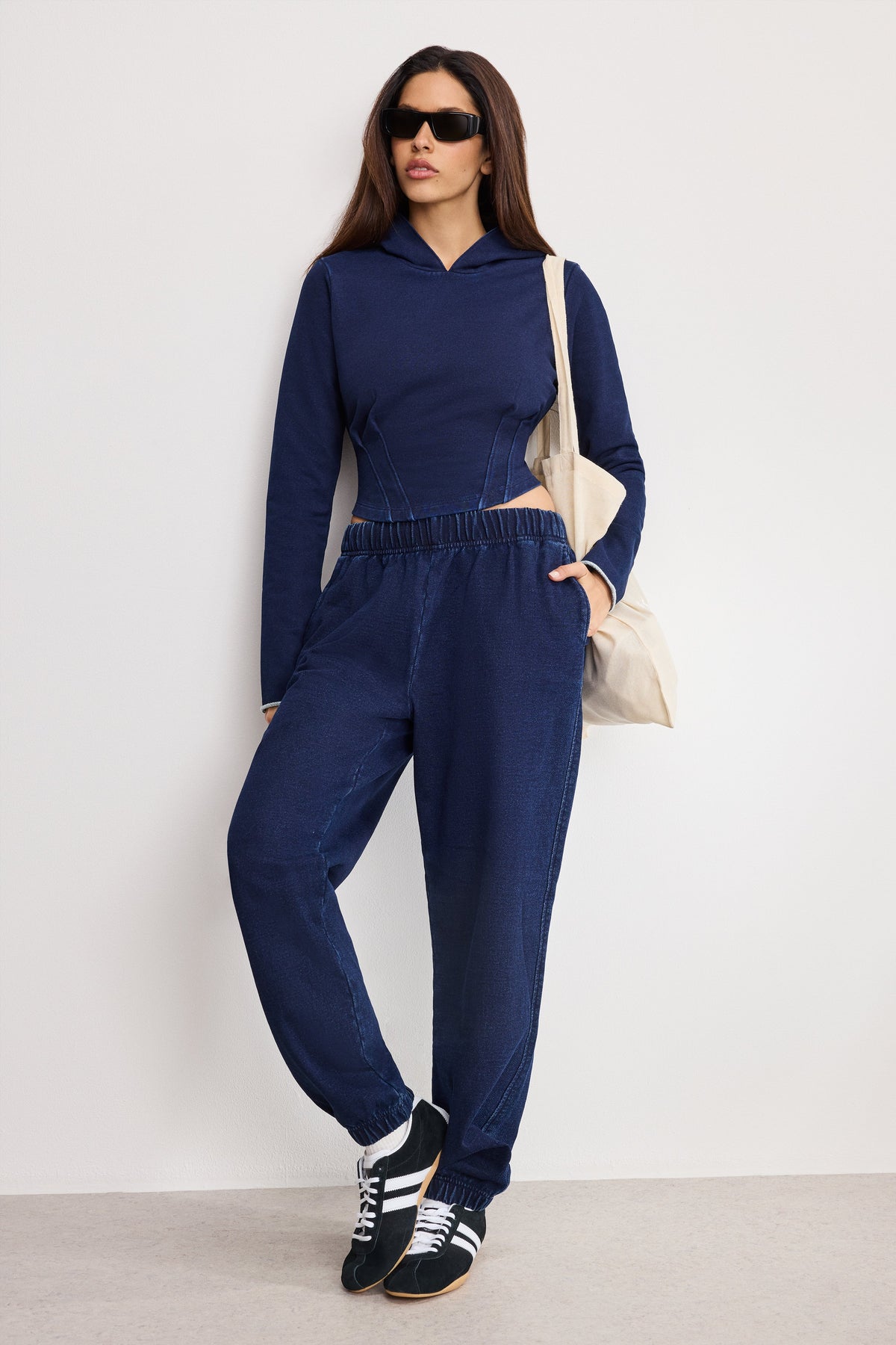 JEANIUS CORSET HOODIE | INDIGO1029
