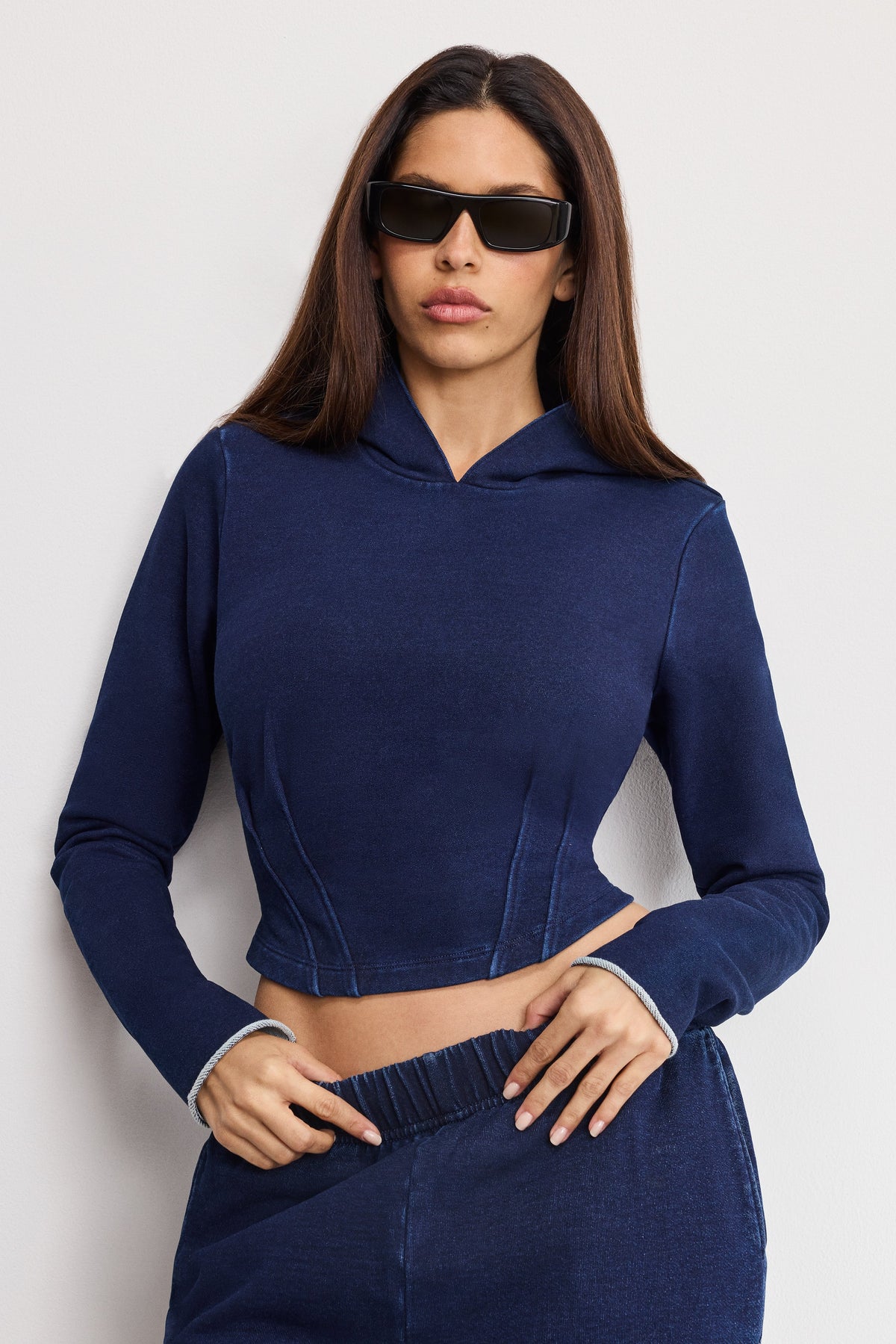Jeanius Corset Hoodie in Indigo1029