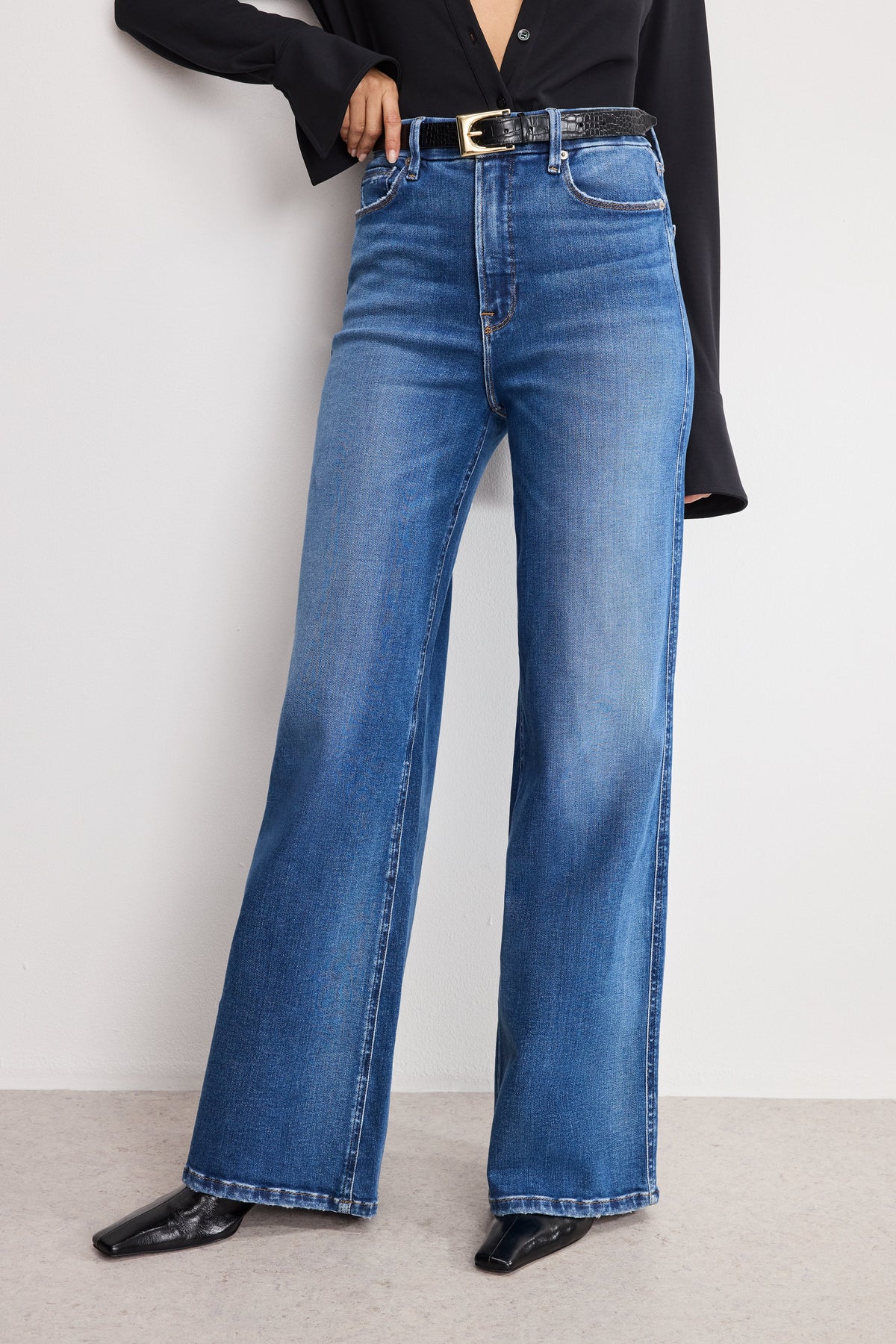 Soft Tech Good Skate Wide Leg Jeans in Indigo891