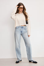 Cozy Knit Crew Neck in Vanilla001