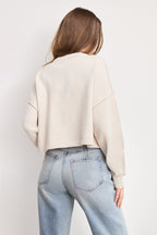 Cozy Knit Crew Neck in Vanilla001