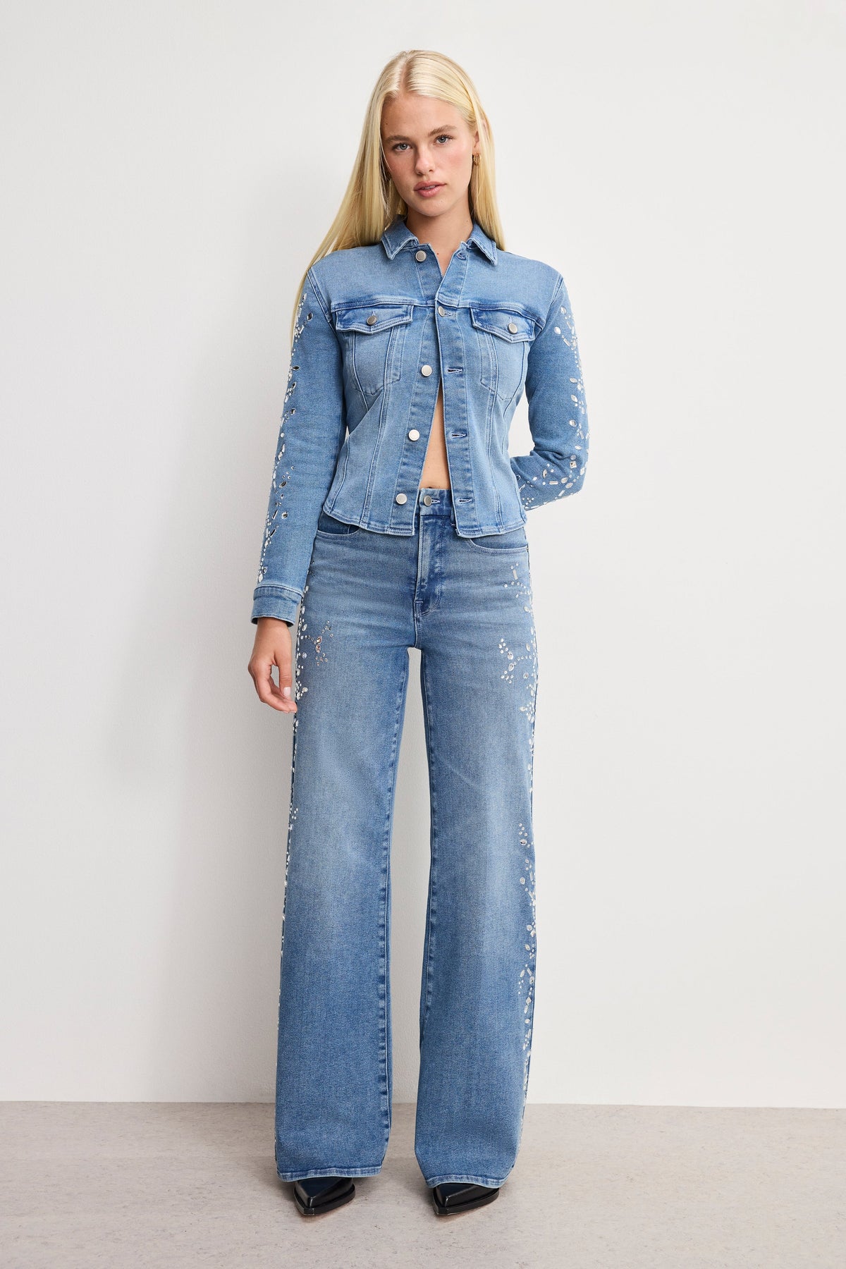 Dolly Joleans Crystal Wide Jeans in Indigo1089