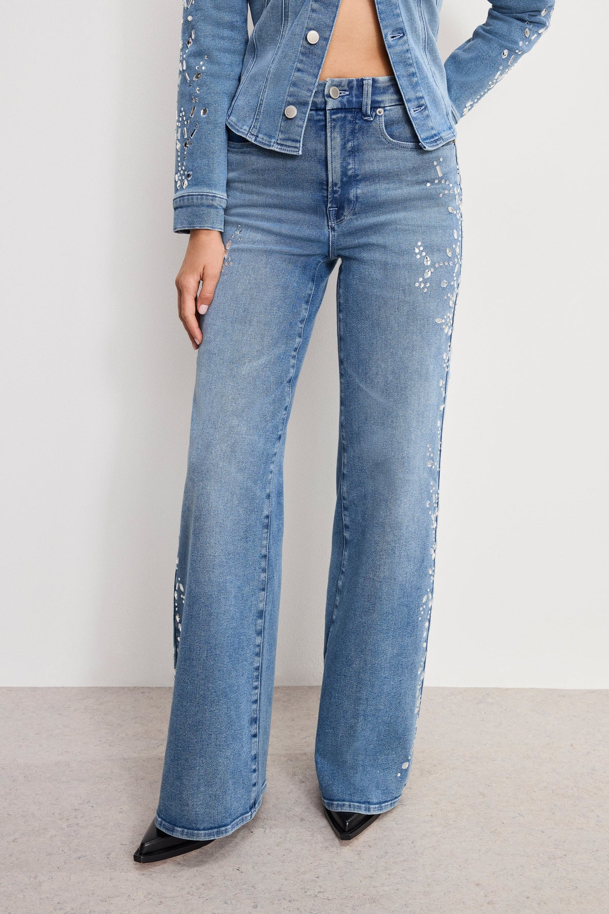 Dolly Joleans Crystal Wide Jeans in Indigo1089