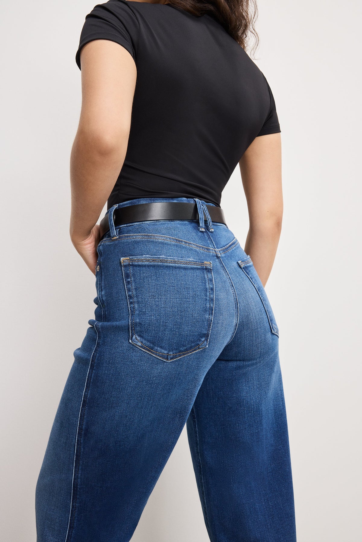 Soft Tech Good Petite Skate Wide Jeans in Indigo891