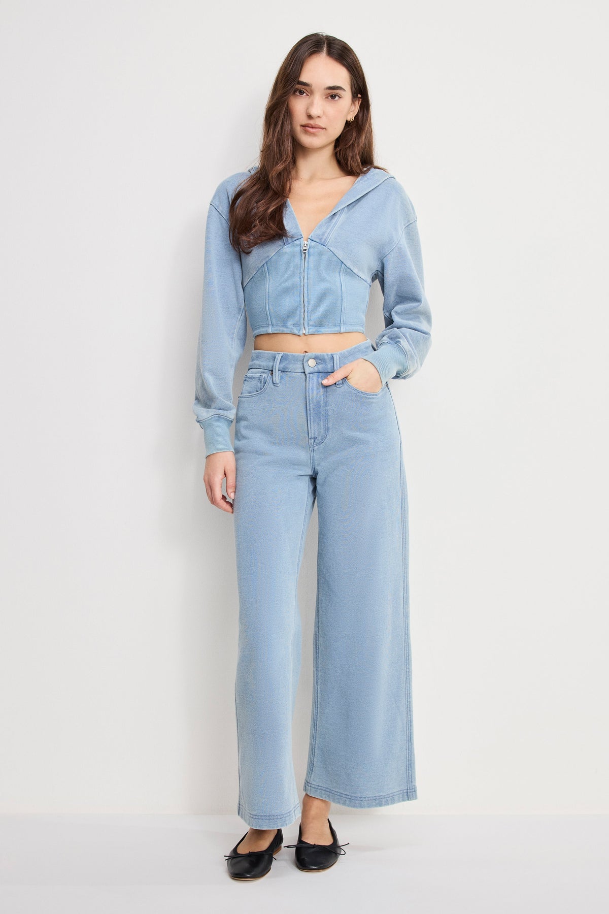 Jeanius Zip-Up Hoodie in Indigo1157