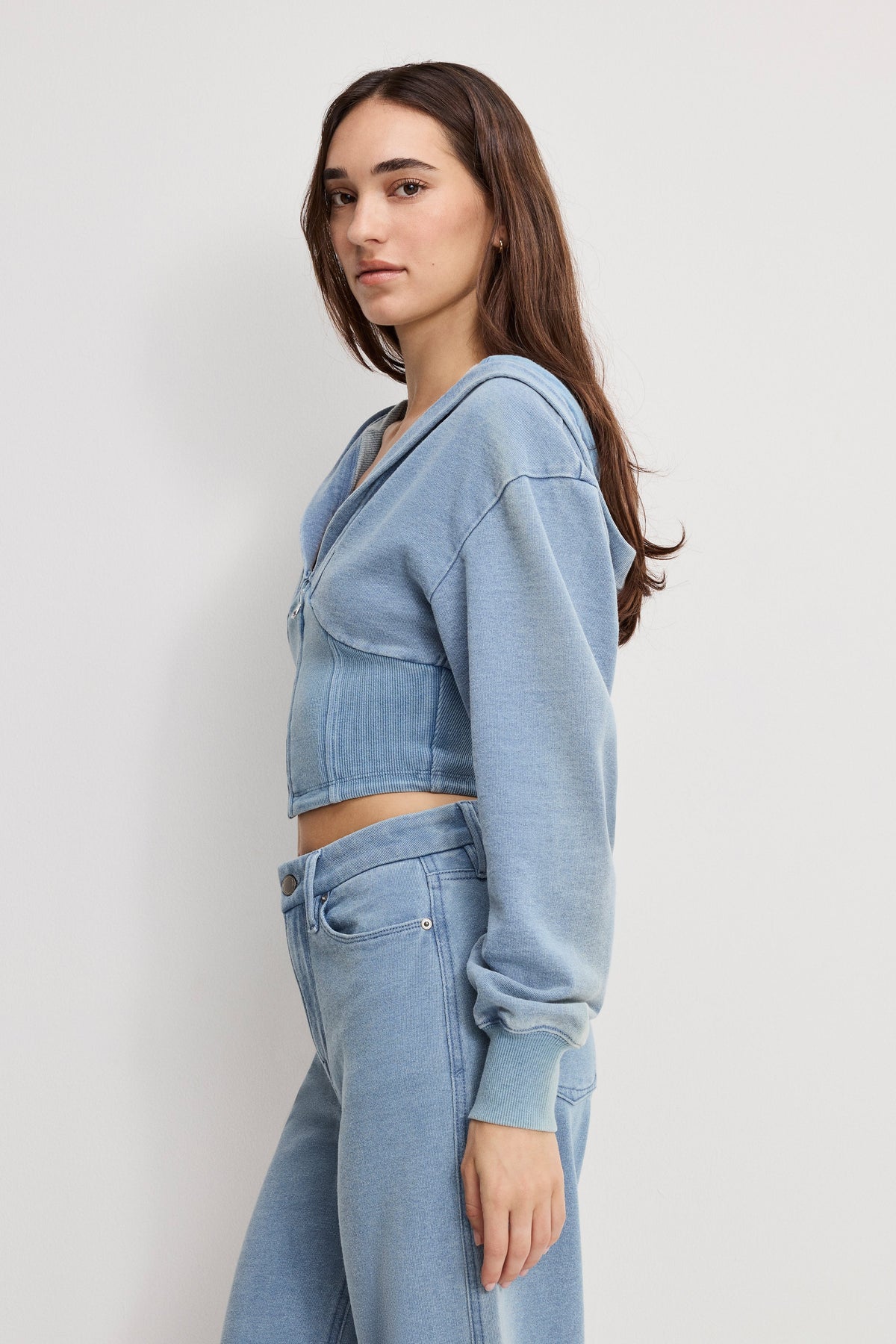 Jeanius Zip-Up Hoodie in Indigo1157