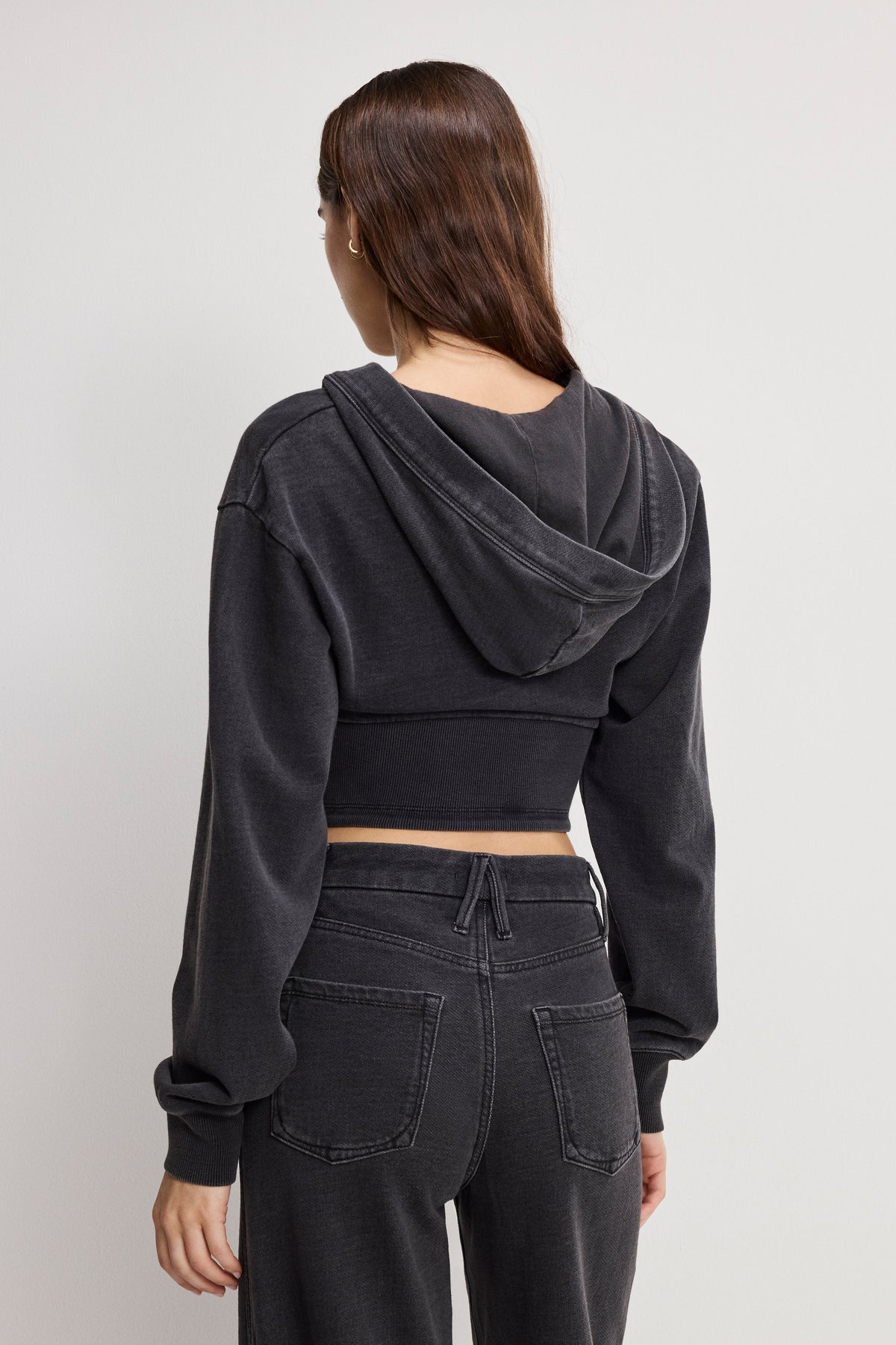 Jeanius Zip-Up Hoodie in Black430