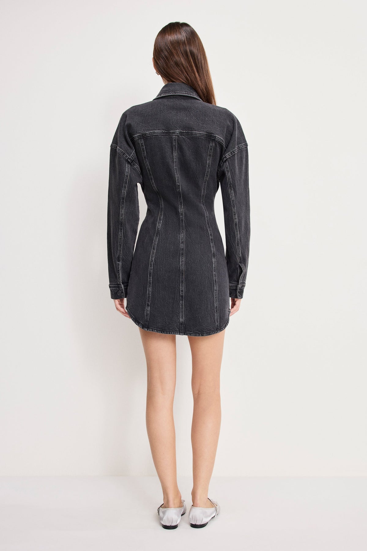 Shaped Denim Mini Dress in K418