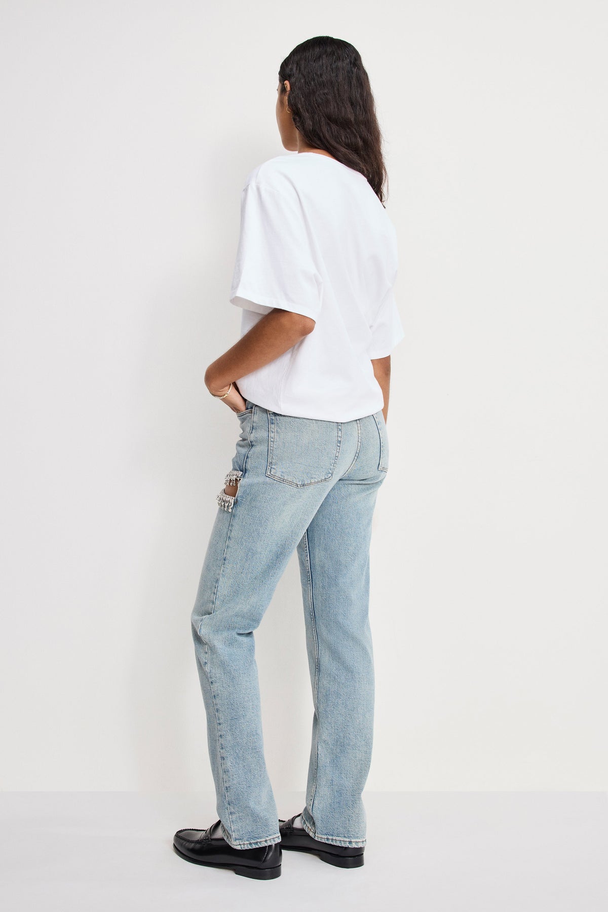 The Good Icon Straight Diamond Jeans in Indigo357