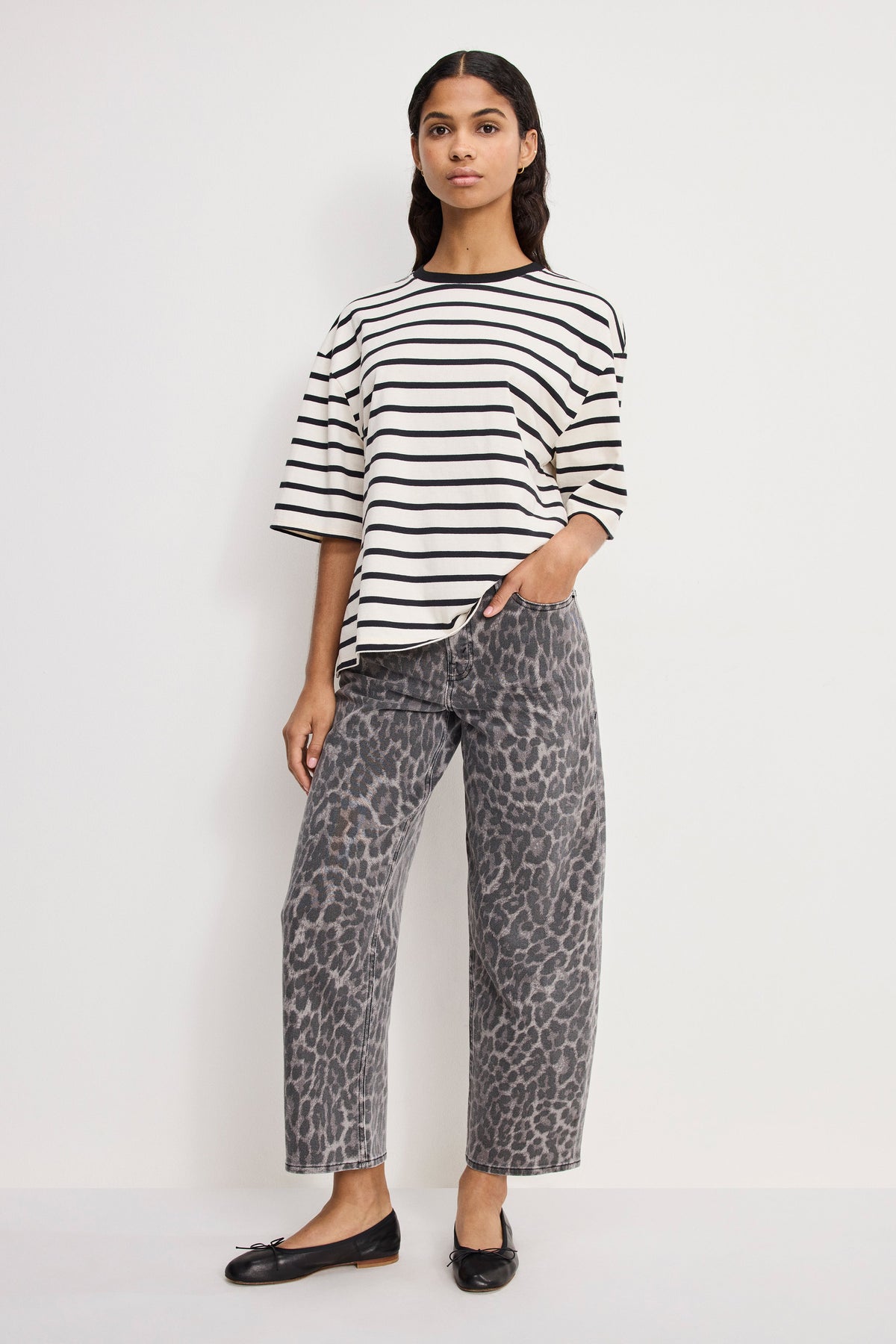 GOOD BARREL JEANS | GREY LUCKY LEOPARD