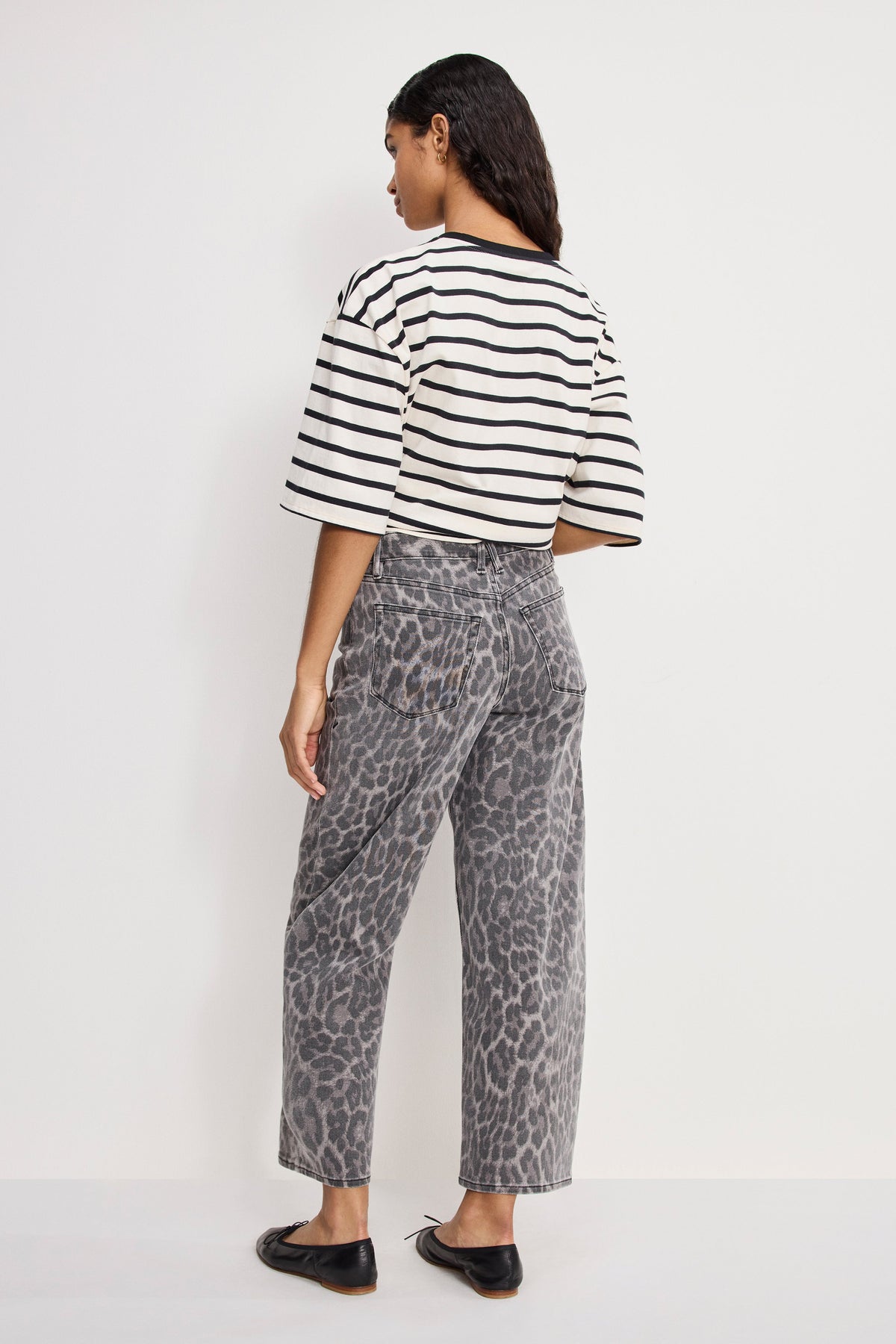 Good Barrel Jeans in Grey Lucky Leopard