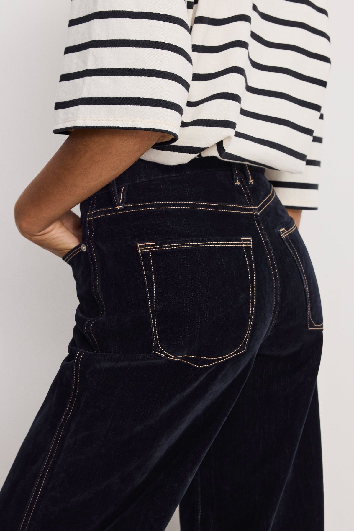 Good Skate Flocked Denim Jeans in Indigo939