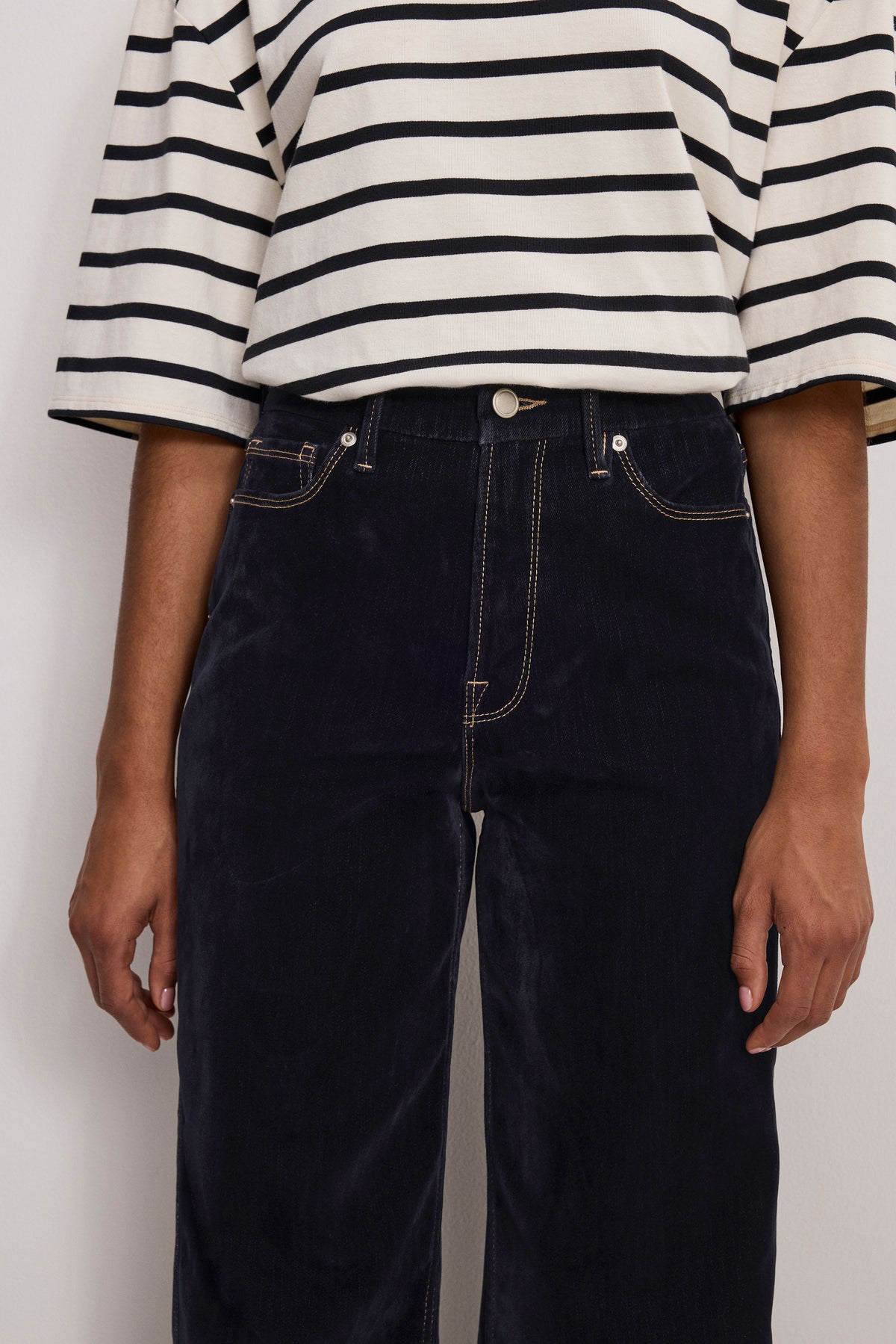 Good Skate Flocked Denim Jeans in Indigo939