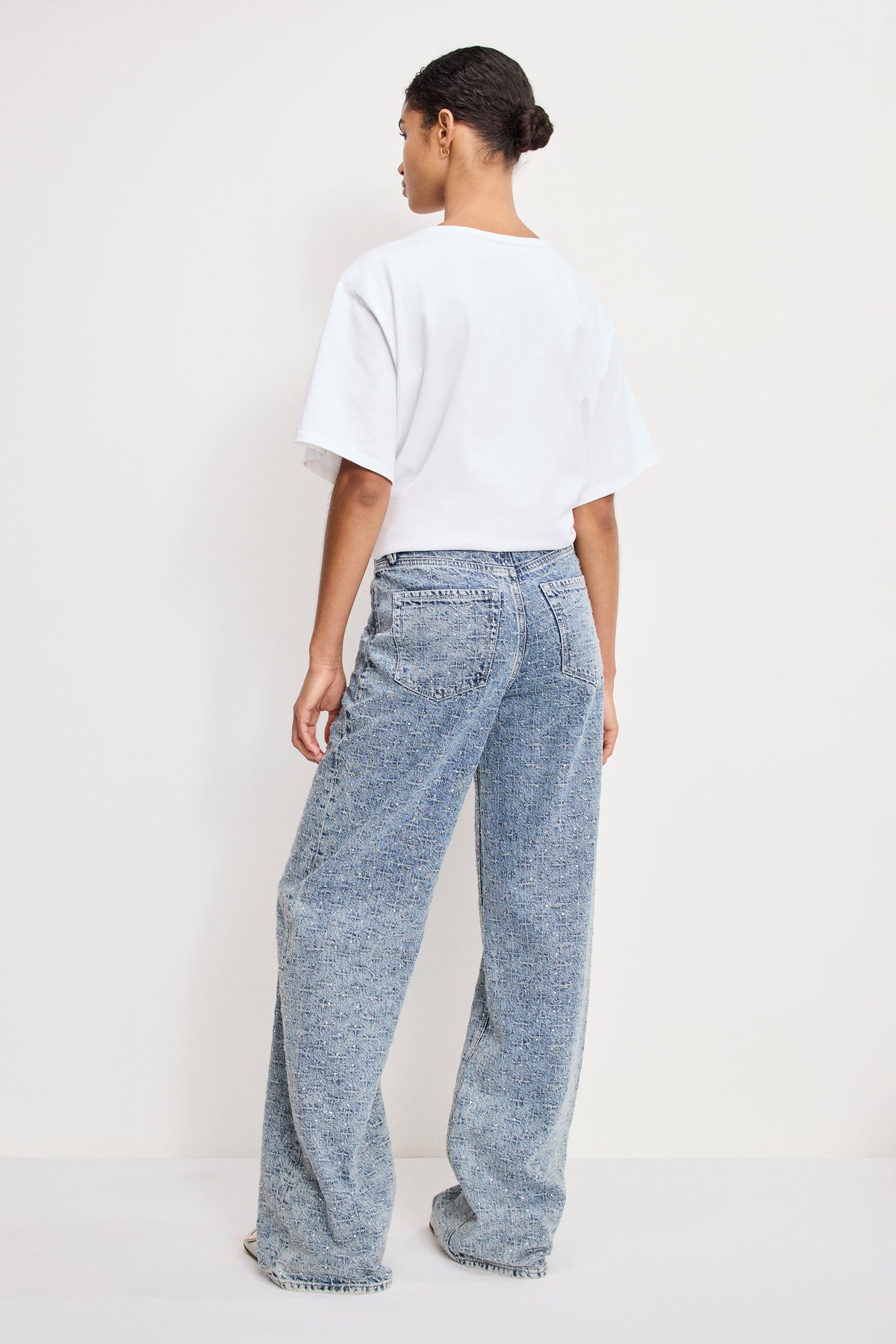 Good Skate Wide Crystal Jeans in Indigo1070