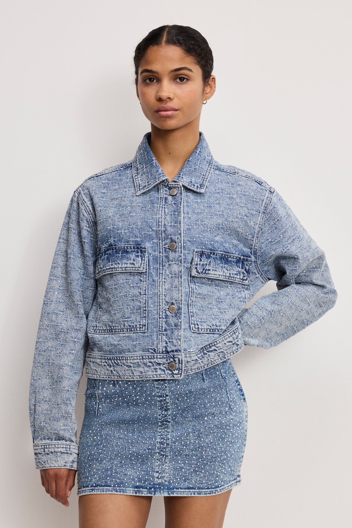Crystal Denim Jacket in Indigo1070