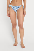 Print String Bikini Bottom in Blue Angel Print