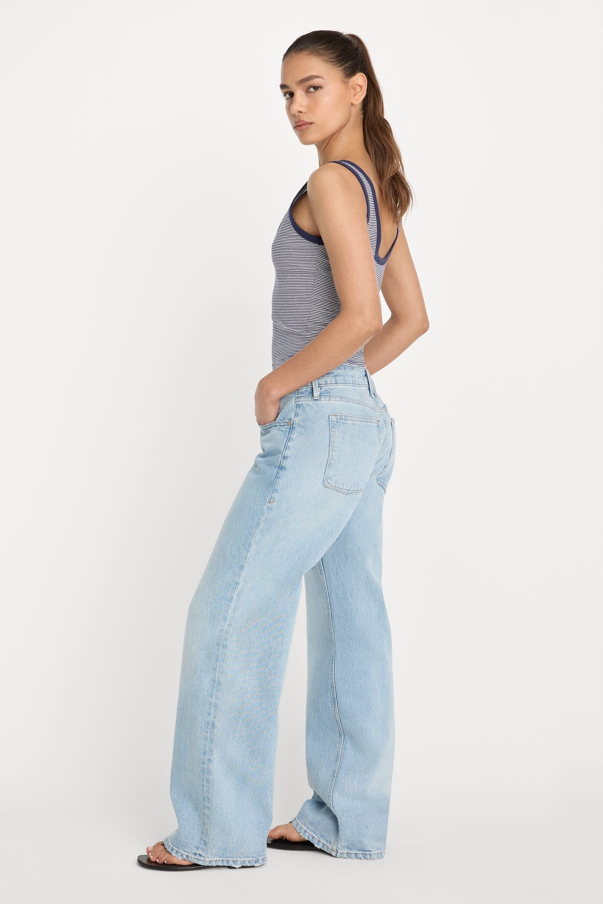 Vintage Low Loose Jeans in Indigo1223