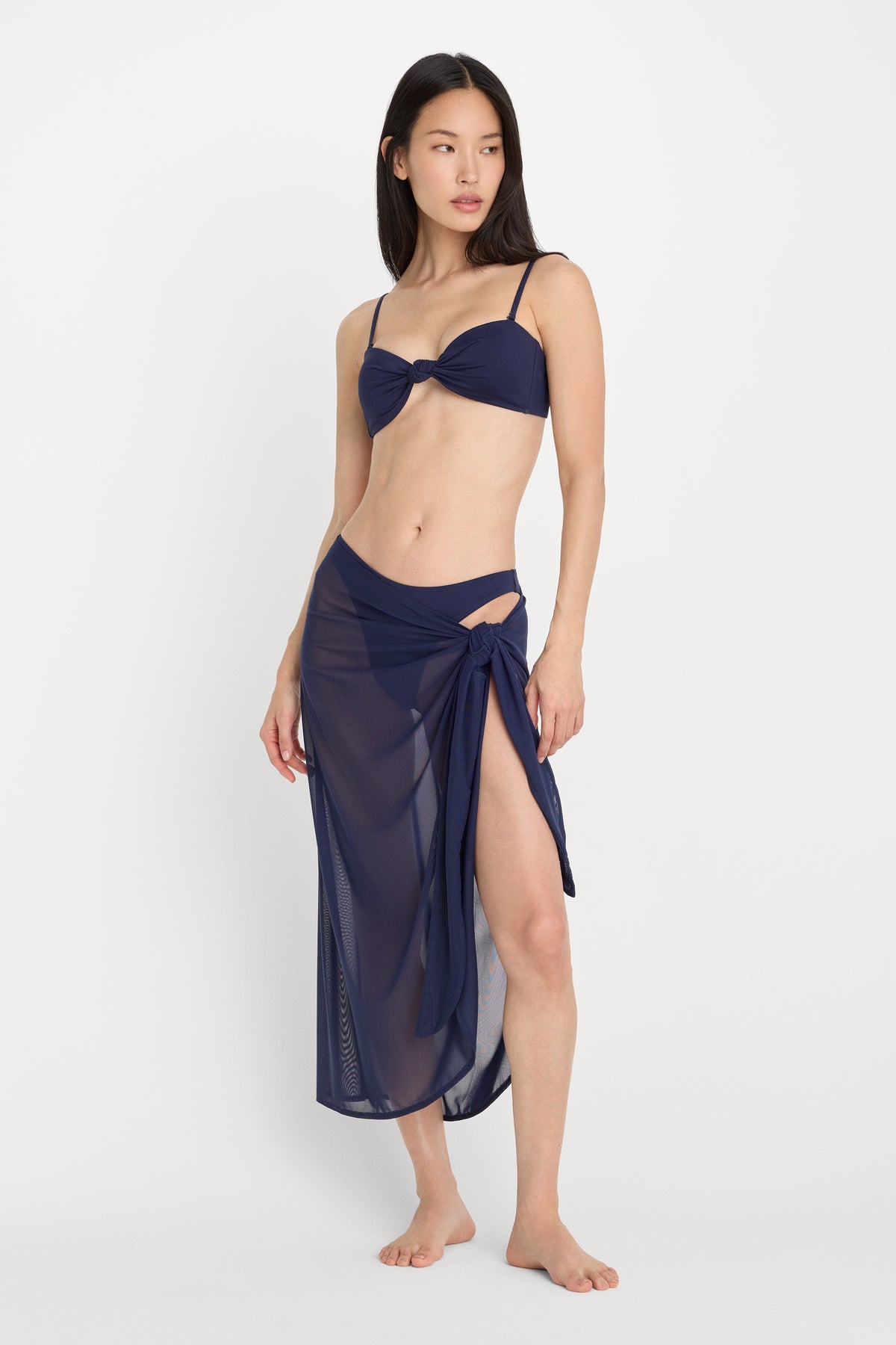 Mesh Midi Sarong in Horizon Ink