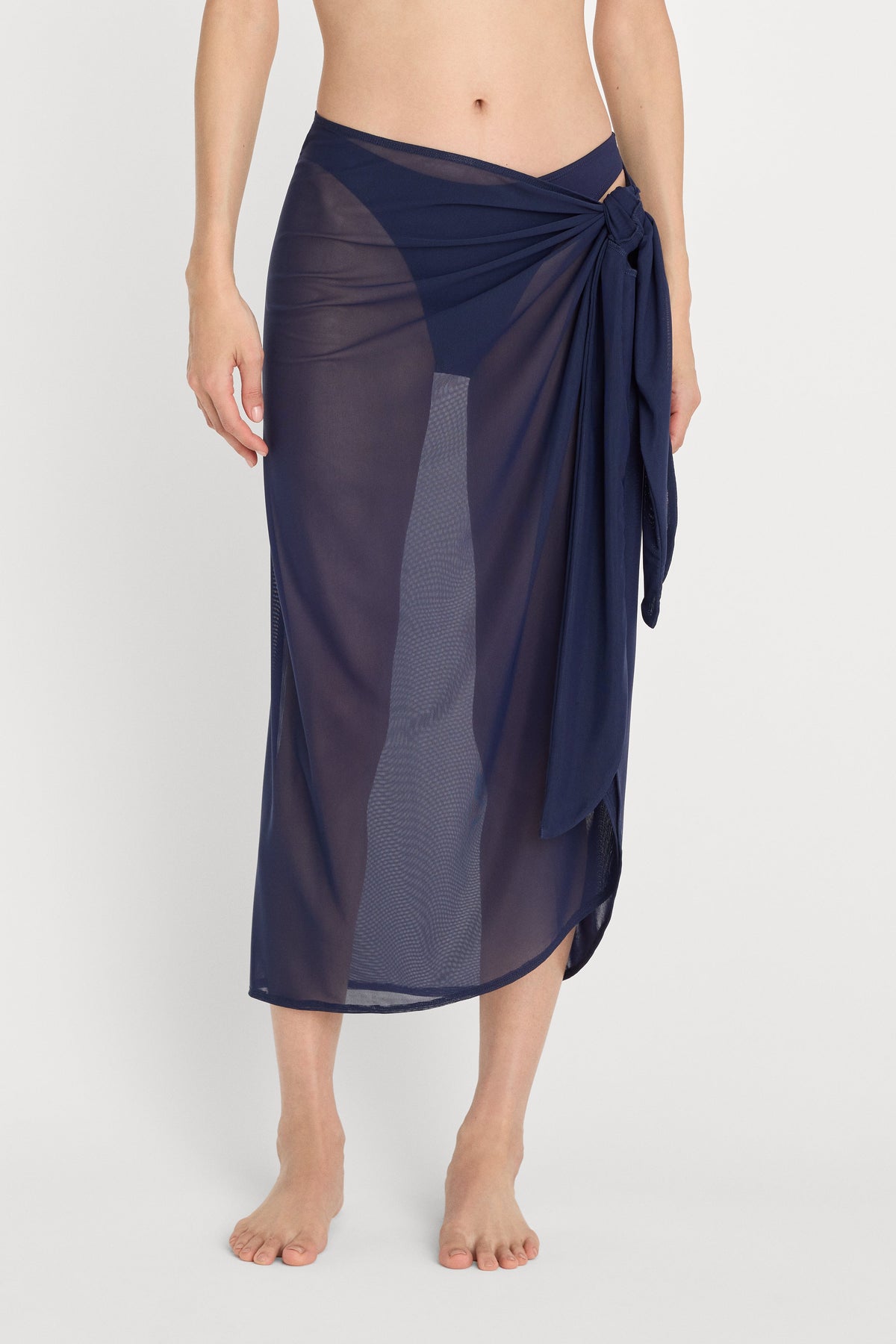 Mesh Midi Sarong in Horizon Ink
