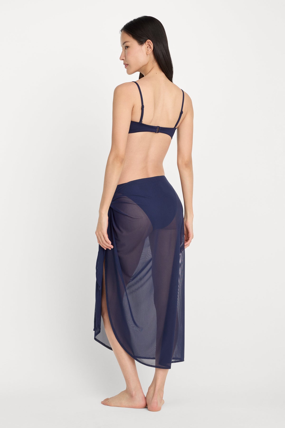 Mesh Midi Sarong in Horizon Ink