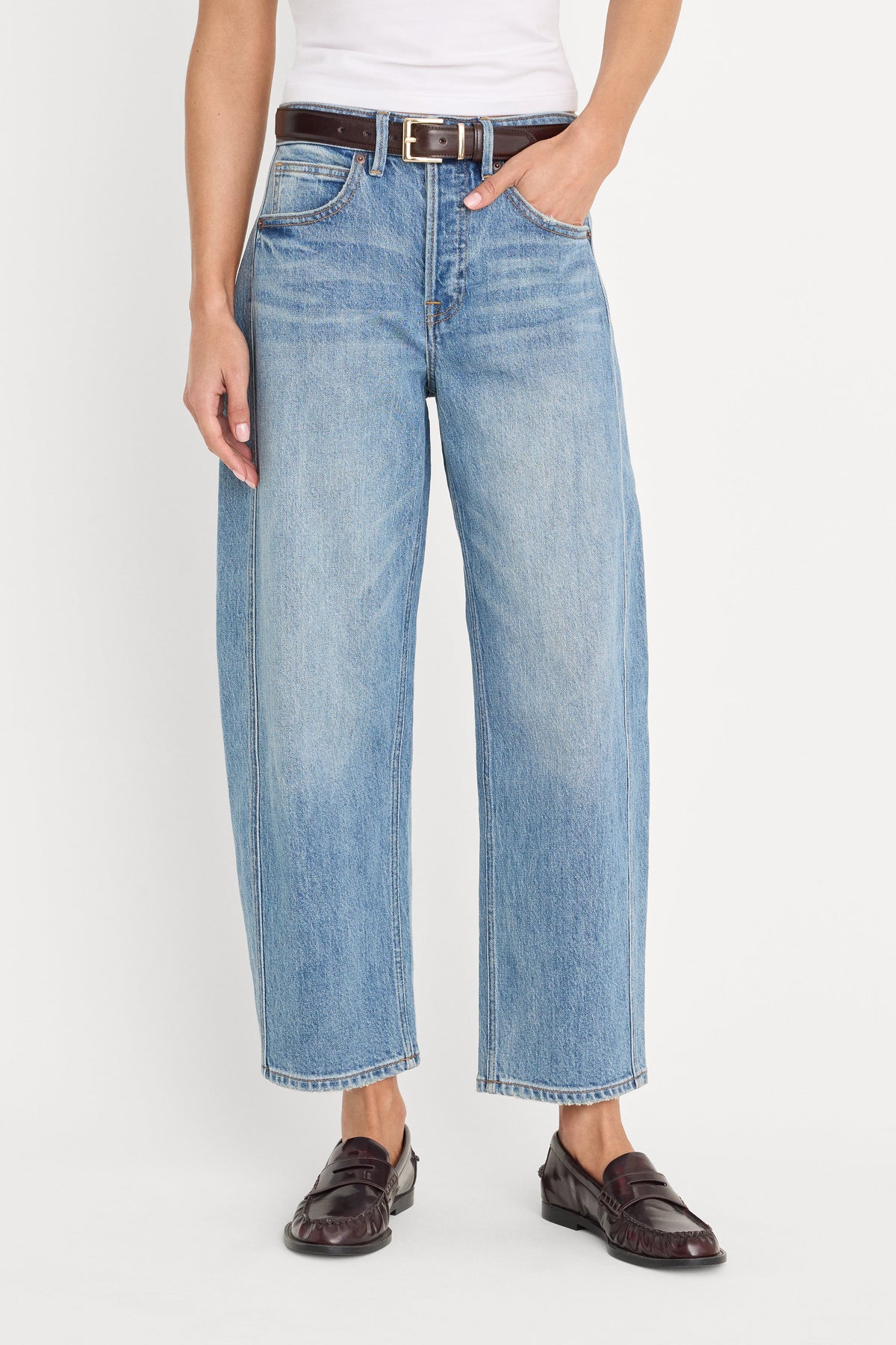 Vintage Barrel Ankle Jeans in Indigo1350
