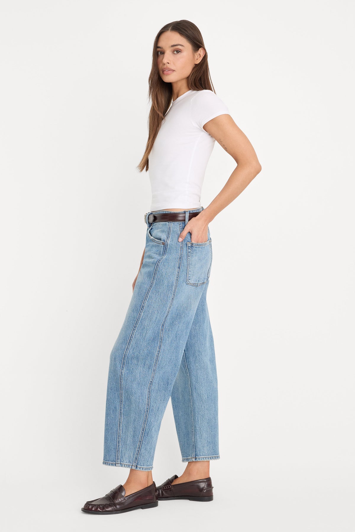 Vintage Barrel Ankle Jeans in Indigo1350