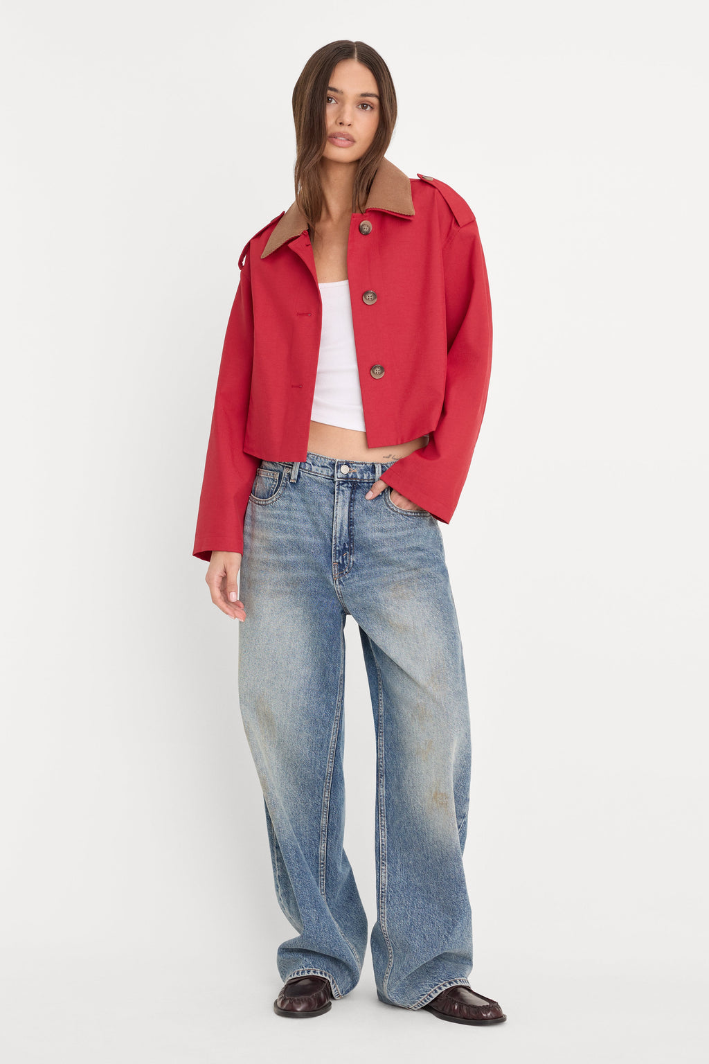 The Swing Jacket in Lipstick