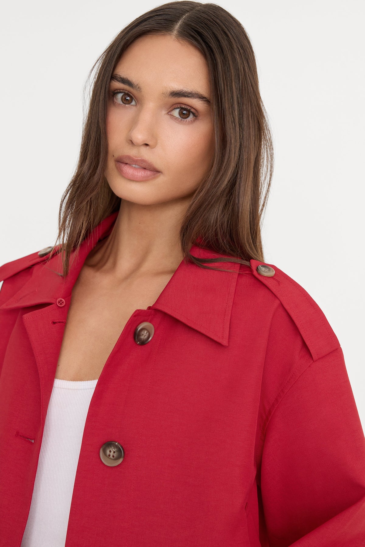 The Swing Jacket in Lipstick