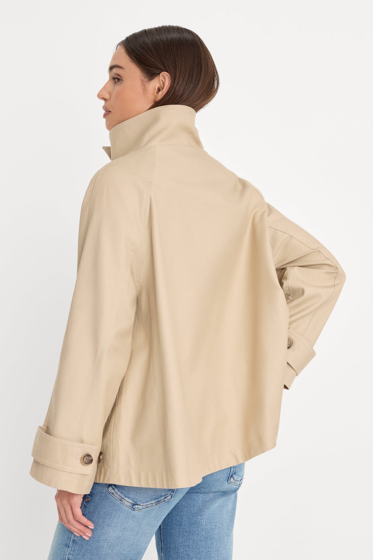 The Funnel Neck Trench in Light Taupe
