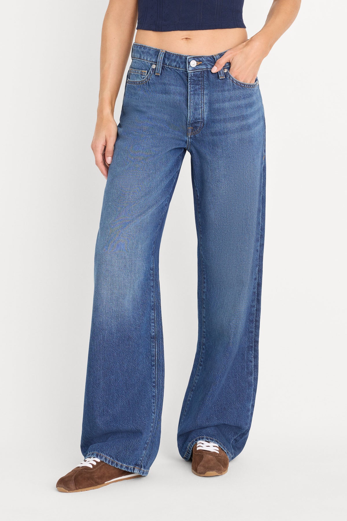 Weightless Wide Leg Jeans in Indigo1258