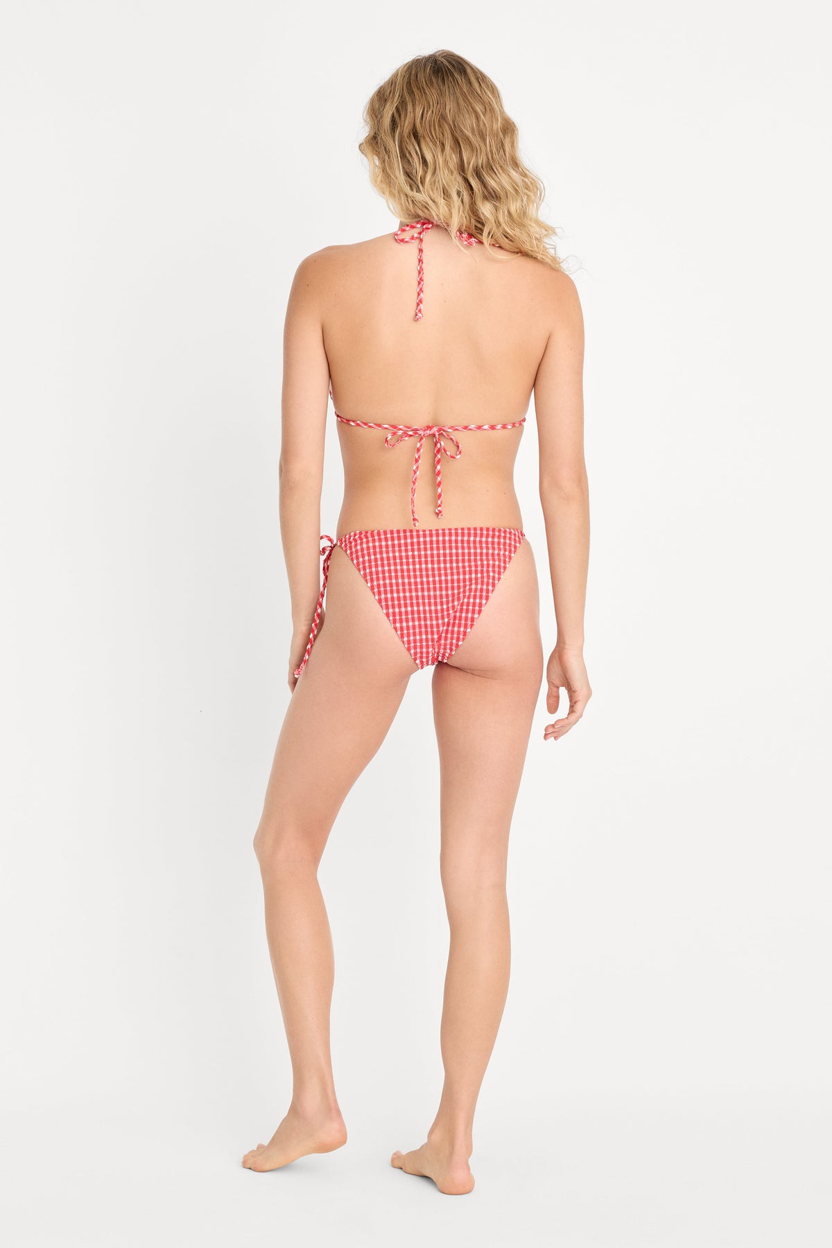 The String Bikini Bottom in Pop Gingham Large