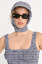 THE BANDANA HEAD SCARF | HORIZON GINGHAM SMALL
