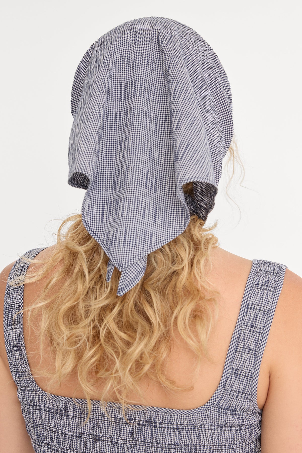 The Bandana Head Scarf in Horizon Gingham Small