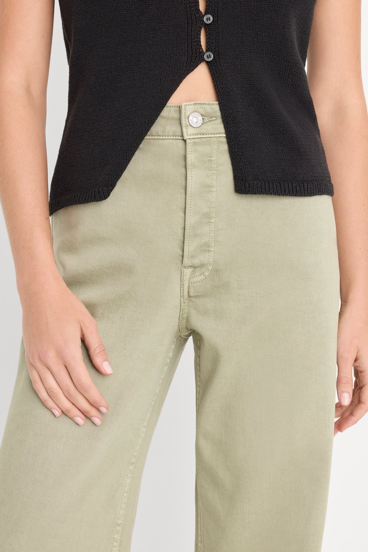 Vintage Wide Jeans in Beachgrass